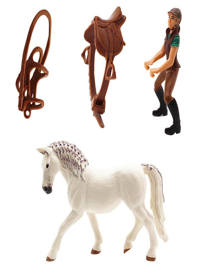 Higherbros 4 Piece Farm Horse Set, Horse Toy Figurine Farm Animal for Birthday Cake Topper, Garden Decoration, Party Favors, Kids School Project - Image 5
